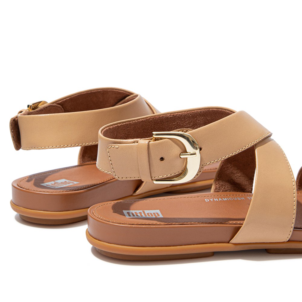 Fitflop Womens Sandals Brown - Gracie Buckle Leather Ankle-strap - 04ZJKATHY